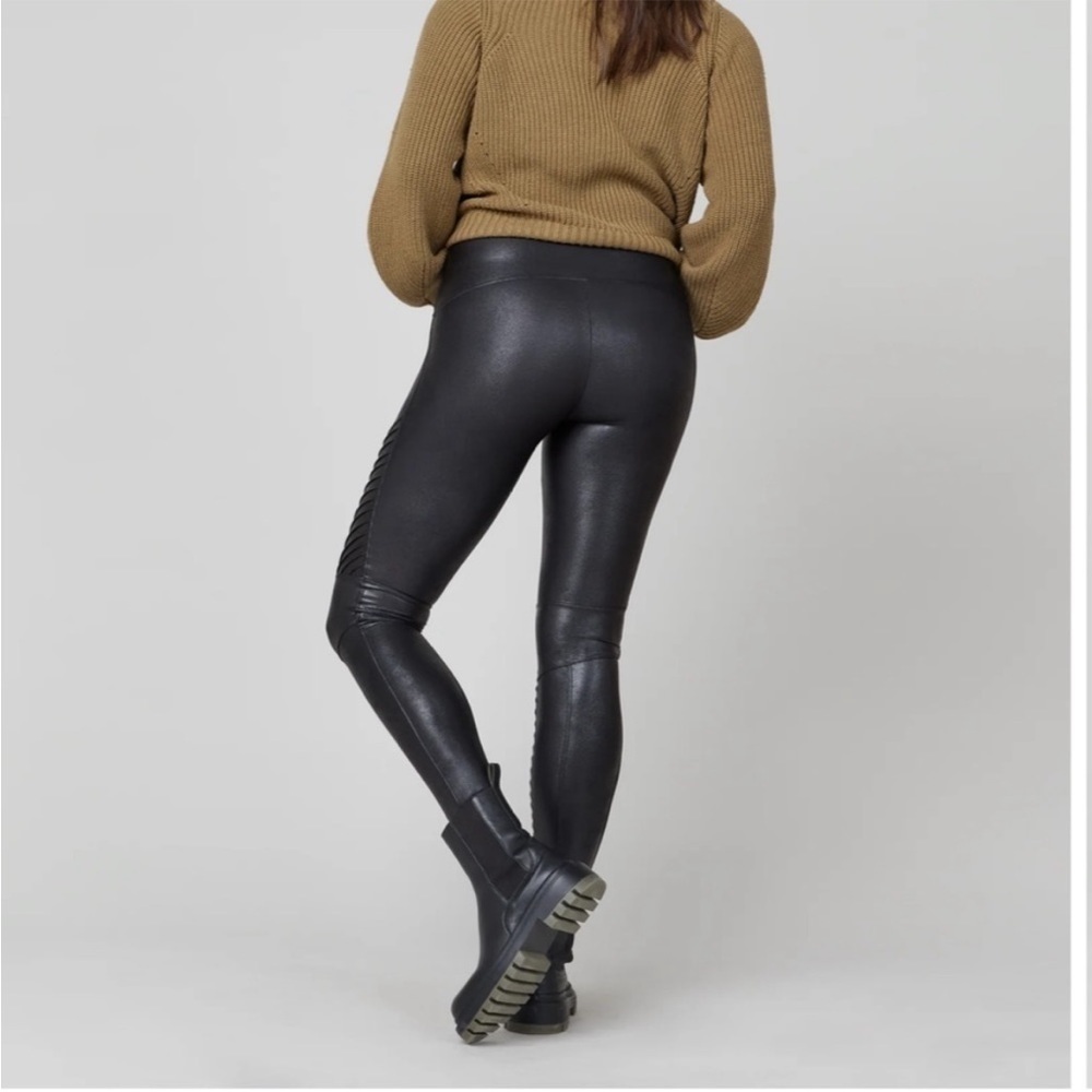 Spanx Faux Moto Leggings Size L - Picture 4 of 12